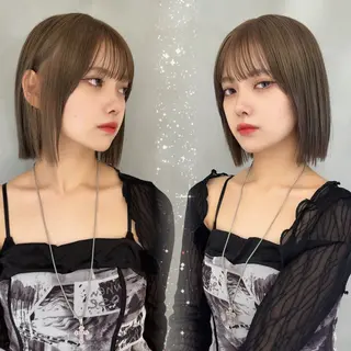 ショート レイヤー×ブリーチ 縮毛矯正/KAのヘアスタイル