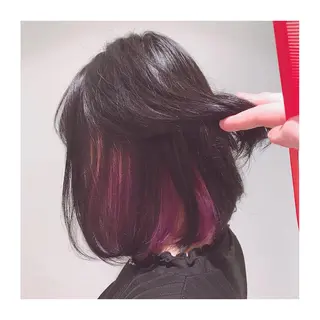 ミディアム カラー 30代からの大人 ショートのヘアスタイル