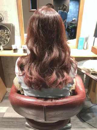 ミディアム カラー パーマ PANOL 秀島のヘアスタイル
