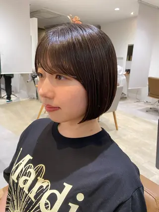 ショート カラー クロスパーマ🥇韓国 ヘア🇰🇷濵田航希のヘアスタイル