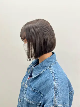 ショート カラー パーマ ヘアアレンジ メンズ キッズ ネイル マツエク・マツパ アイブロウ お洒落パーマ/ボブ ❄️Tomoka❄️のヘアスタイル