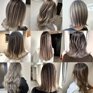 ロング カラー 松井那津子 /ハイライトブリーチのヘアスタイル