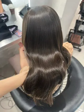 セミロング カラー MITSUKI🤍 モテ髪×韓国レイヤーのヘアスタイル