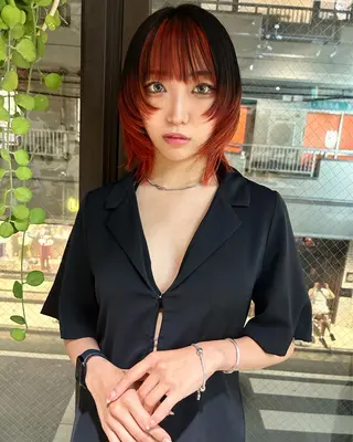 ミディアム レイヤーパーマ🪐 伽羅のヘアスタイル