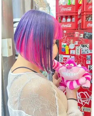 ショート カラー GARU-ガル-所属・TSUNO🦖 派手髪/オタク美容師のヘアスタイル