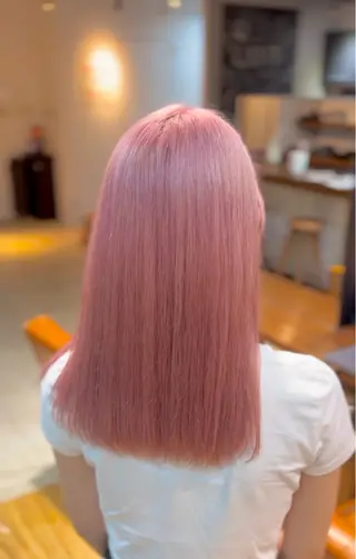 セミロング カラー カラー🧡ブリーチ ❤️Atsuya❤のヘアスタイル