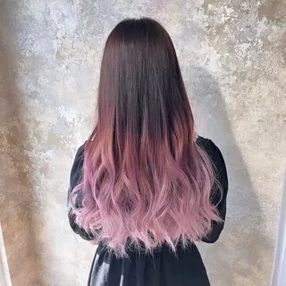 ロング カラー 編み込みエクステ/ ハイトーン りょすけのヘアスタイル