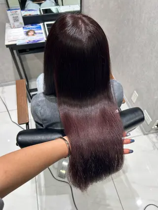 カラー 透明感カラー💙 束感まつげ🪼海月のヘアスタイル