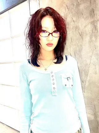 ミディアム カラー デザインカラー⭐︎★ 🐆hyoma🐆のヘアスタイル