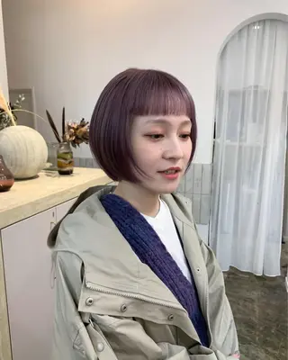 ショート カラー 似合わせカット ケアパーマ喜来雅由のヘアスタイル