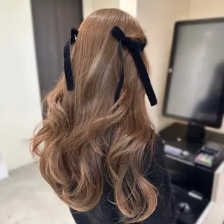ロング 顔周りcut/ 艶ワンカラー♥ちさきのヘアスタイル