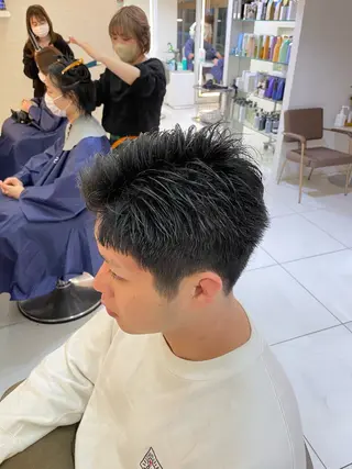 ショート メンズ 髪質改善/縮毛/トリ ートメント/平野広大のヘアスタイル