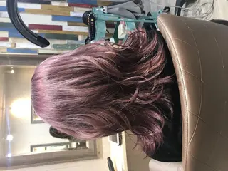 ミディアム カラー パーマ 嶋村夏実🌼レイヤー 🌸白髪ぼかしのヘアスタイル