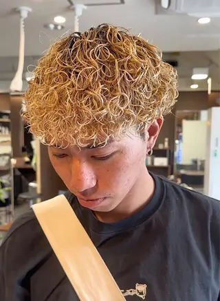 パーマ メンズ 年間2000名担当◎ パーマ職人/仲原佑樹のヘアスタイル