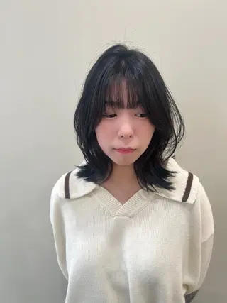 ミディアム tomu/天神大名/ 透明感カラー🐧のヘアスタイル