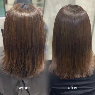 ミディアム shiori/透明感 /顔周り/髪質改善のヘアスタイル