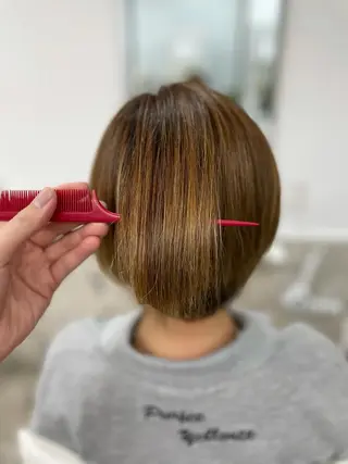 ミディアム カラー パーマ 相武台ショート特化 💐川崎希💐のヘアスタイル