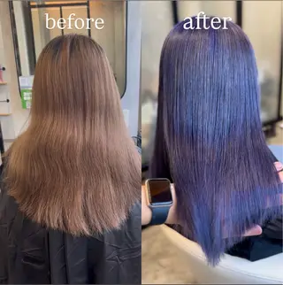 ロング カラー 小野瀬 蓮のヘアスタイル