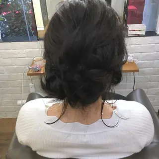 ミディアム カラー ヘアアレンジ 上川 美幸のヘアスタイル