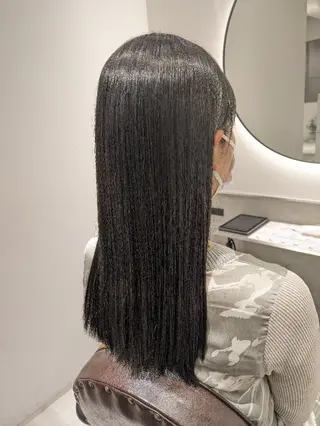 ロング 艶髪韓国ヘア🇰🇷 韓国風メンズカット のヘアスタイル