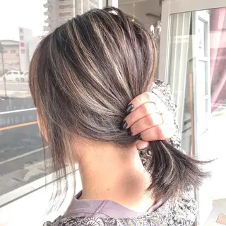 ミディアム カラー ヘアアレンジ Mariana/ 鶴原-ハイライトのヘアスタイル