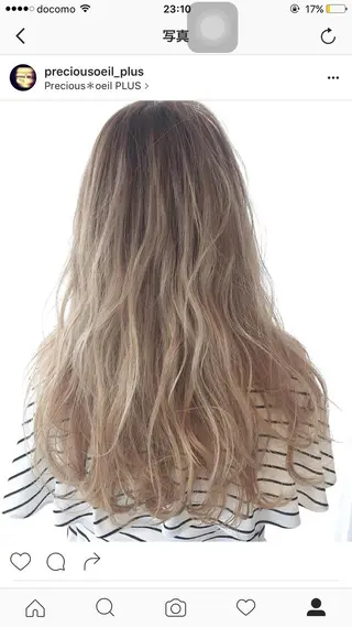 ロング カラー 林 梓のヘアスタイル