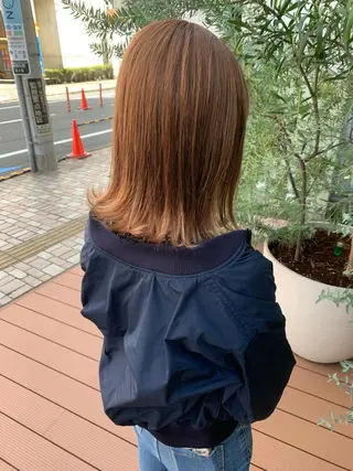 ミディアム カラー 縮毛矯正 髪質改善 鈴木のヘアスタイル