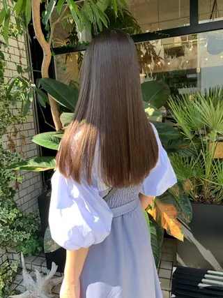 ロング カラー DOG MANIA PiNCH所属・エイジング縮毛矯正 犬同伴可マルイチのヘアスタイル