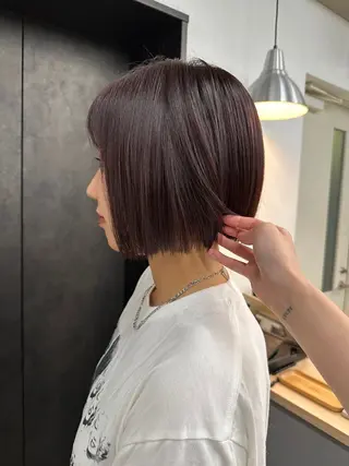 ショート 切りっぱなしボブ/ 小顔ボブNANAのヘアスタイル