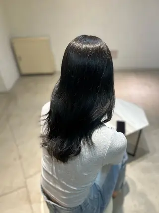 ミディアム カラー mellowman所属・⟡.·カリン/暗髪/ 艶髪/レイヤー⟡.·のヘアスタイル