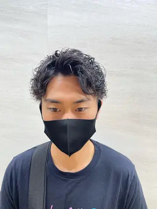 ミディアム メンズ カット指名No1漆原 聡のヘアスタイル