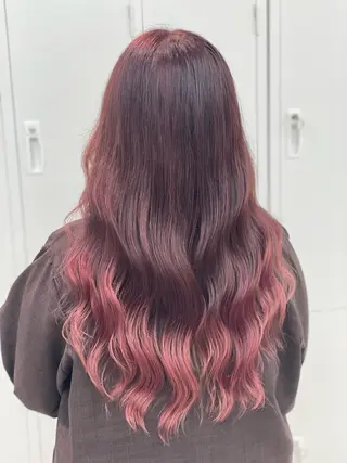 ロング カラー ショーヤ/ブリーチ /バレイヤージュのヘアスタイル