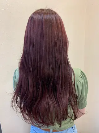 ロング カラー ヤマダ カホのヘアスタイル