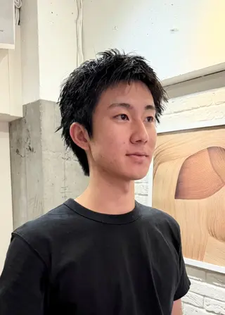 ショート メンズ センターパート 田形清流のヘアスタイル