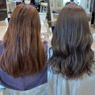 セミロング カラー On所属・顔まわりカット🌟 くびれヘア/寺門遥輝のヘアスタイル