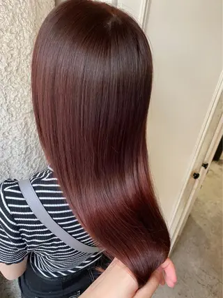 ロング カラー ヘアアレンジ 🤎艶髪×透明感🤎 【𝙔𝙐𝙕𝙐】のヘアスタイル