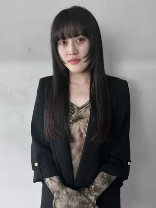 ロング 似合わせパーマ 癖毛カットのヘアスタイル
