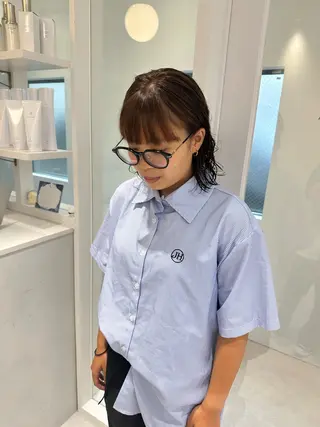 ミディアム カラー パーマ お洒落パーマ/ 艶カラー/michiのヘアスタイル