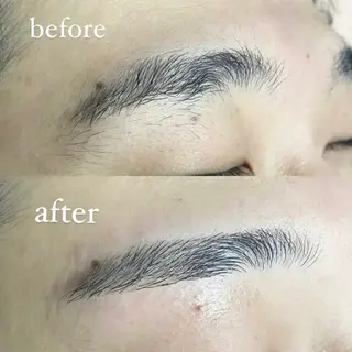 アイブロウ 漢眉毛/メンズパーマ /メッシュ/ヒロヤのヘアスタイル