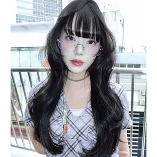 ロング カラー レイヤーカット ダブルカラーのヘアスタイル