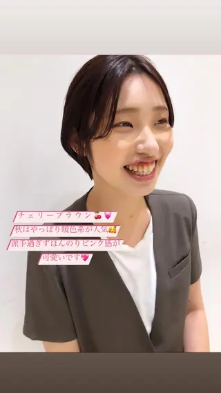 ショート カラー BELLA/天王寺/ 似合わせ/木浦心のヘアスタイル