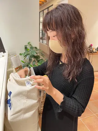 セミロング カラー パーマ ボブ/レイヤー/ケア パーマ/リュウタのヘアスタイル