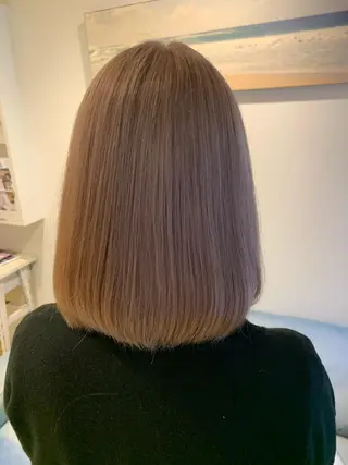 ミディアム 渋谷ハイトーン/ デザインカラー阿部のヘアスタイル