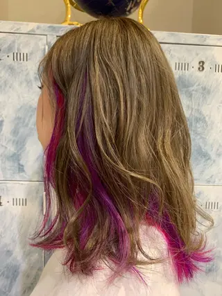 セミロング カラー 髪質改善/縮毛矯正 ツヤ髪🩷さつきのヘアスタイル