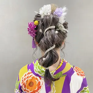 ミディアム ヘアアレンジ Elle✂︎ Riinaのヘアスタイル