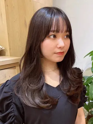 セミロング カラー 暖色カラー/似合わせ カット/名古屋/辻のヘアスタイル