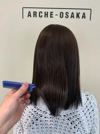 ミディアム カラー 髪質改善サロン 心斎橋ARCHEのヘアスタイル