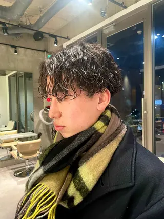 パーマ メンズ 無料ショートモデル 募集中❗️秋山ひらいのヘアスタイル