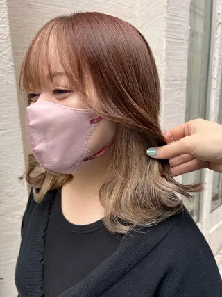 ミディアム カラー uros.所属・メンズパーマ/ エクステ🌞セナのヘアスタイル