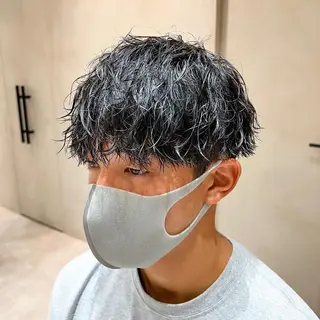 ショート パーマ メンズ 波巻きスパイラルパー マ/シャドウパーマ駿のヘアスタイル